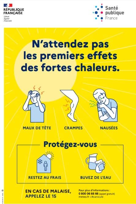 Affiches de prévention - canicule et fortes chaleur - URPS Médecins  libéraux de Bretagne