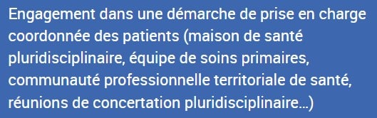 indicateur démarche de prise en charge coordonnée